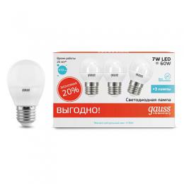 Изображение продукта Лампа светодиодная Gauss E27 7W 4100K матовая 