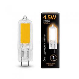 Изображение продукта Лампа светодиодная Gauss G4 4.5W 3000K прозрачная 
