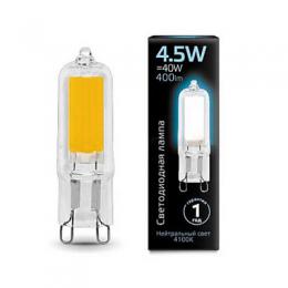 Изображение продукта Лампа светодиодная Gauss G9 4.5W 4100K прозрачная 