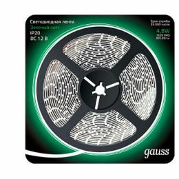 Изображение продукта Светодиодная лента Gauss 4,8W/m 60LED/m 2835SMD зеленый 5M 