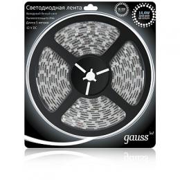 Изображение продукта Светодиодная влагозащищенная лента Gauss 14,4W/m 60LED/m 5050SMD холодный белый 5M 