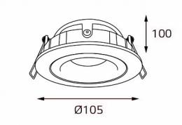 Встраиваемый светильник Italline  - 2