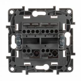 Переключатель двухклавишный Legrand Etika 10A 250V алюминий  - 2