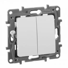 Изображение продукта Переключатель двухклавишный Legrand Etika 10A 250V белый 