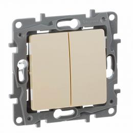 Изображение продукта Переключатель двухклавишный Legrand Etika 10A 250V слоновая кость 