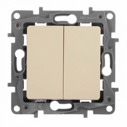 Переключатель двухклавишный Legrand Etika 10A 250V слоновая кость  - 3