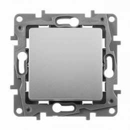 Переключатель одноклавишный промежуточный Legrand Etika 10A 250V алюминий  - 2