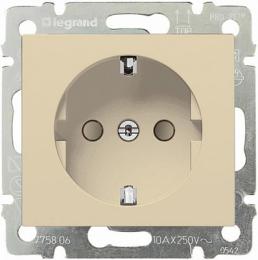 Изображение продукта Розетка 2К+3 Legrand Valena 16A 250V с/з со шторками безвинтовой зажим слоновая кость 