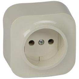Изображение продукта Розетка 2К Legrand Quteo 16A 250V б/з слоновая кость 