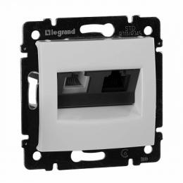 Изображение продукта Розетка комбинированная RJ11+RJ45 Legrand Valena 6 кат UTP на винтах белая 