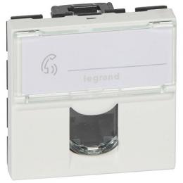 Изображение продукта Розетка компьютерная RJ45 Legrand Mosaic UTP 5 кат белая 