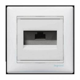 Розетка компьютерная RJ45 Legrand Valena 5e кат UTP с захватами белая  - 2