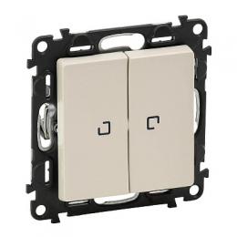 Изображение продукта Выключатель двухклавишный Legrand Valena Life 10A 250V с подсветкой слоновая кость 