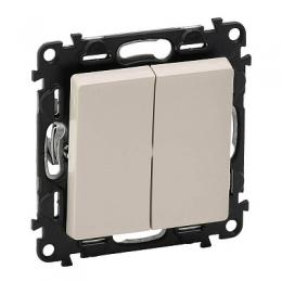 Изображение продукта Выключатель двухклавишный Legrand Valena Life 10A 250V слоновая кость 