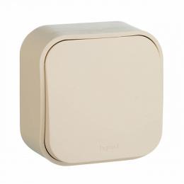 Изображение продукта Выключатель одноклавишный кнопочный Legrand Quteo 6A 250V слоновая кость 