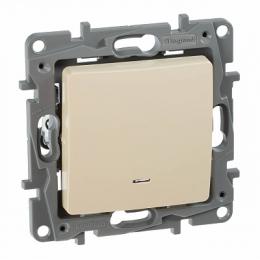 Изображение продукта Выключатель одноклавишный Legrand Etika 10A 250V с подсветкой слоновая кость 