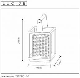 Настольная лампа Lucide Sansa  - 4