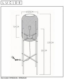 Торшер Lucide Mesh  - 4