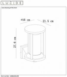 Уличный настенный светильник Lucide Cadix  - 3