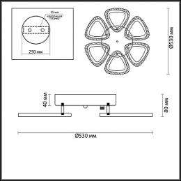 Потолочная светодиодная люстра Lumion Mieko  - 2