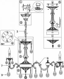 Подвесная люстра Maytoni Monica  - 7