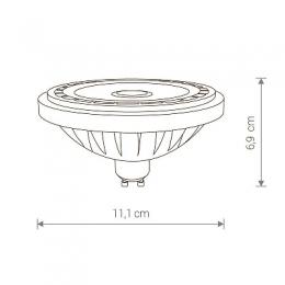 Лампа светодиодная GU10 15W 4000K прозрачная  - 2