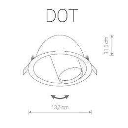 Встраиваемый светильник Nowodvorski Dot  - 2