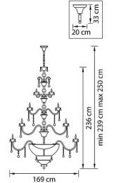Подвесная люстра Osgona Tesoro  - 2