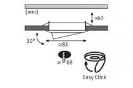 Встраиваемый светодиодный светильник Paulmann Premium Line Led Power Lens Flood  - 3