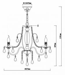 Подвесная люстра Rivoli Argento  Б0038405  - 2