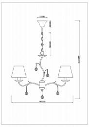 Подвесная люстра Rivoli Аroma  Б0038384  - 2