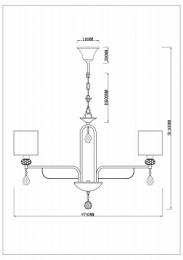 Подвесная люстра Rivoli Flirt  Б0037684  - 2
