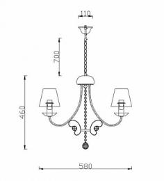 Подвесная люстра Rivoli Mattina  Б0038425  - 4
