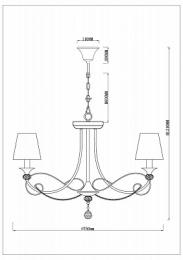 Подвесная люстра Rivoli Principessa  Б0038382  - 5