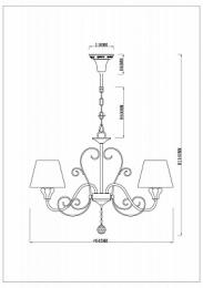 Подвесная люстра Rivoli Stefania  Б0038378  - 3