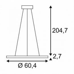 Подвесной светодиодный светильник SLV Led Panel Round  - 2