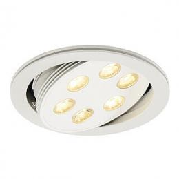 Изображение продукта Светильник встраиваемый TRITON LED тепло-белый PowerLED 6x3W серебристый 