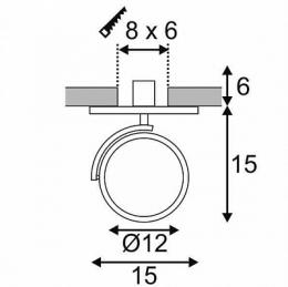 Встраиваемый спот SLV Kalu Recessed QPAR 1  - 2