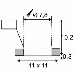 Встраиваемый светильник SLV New Tria XL Square GU10  - 3