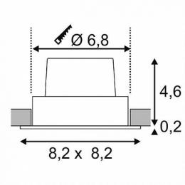 Встраиваемый светодиодный светильник SLV New Tria 68 Led Square Set  - 3