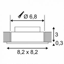 Встраиваемый светодиодный светильник SLV New Tria Led DL Square Set  - 3