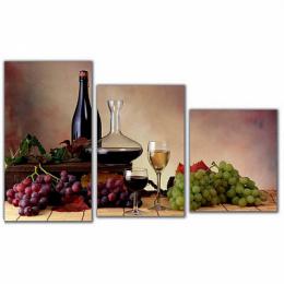 Изображение продукта Мини модульная картина Винный натюрморт Toplight 55х94см 