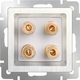 Изображение продукта Акустическая розетка Werkel х4 перламутровый рифленый WL13-AUDIOx4 