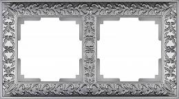 Изображение продукта Рамка Werkel Antik на 2 поста матовый хром WL07-Frame-02 
