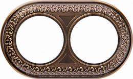 Изображение продукта Рамка Werkel Antik Runda на 2 поста бронза WL70-frame-02 