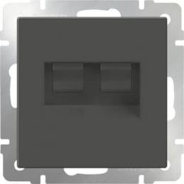 Изображение продукта Розетка Werkel телефонная RJ-11 и Ethernet RJ-45 серо-коричневая WL07-RJ11+RJ45 