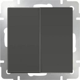 Изображение продукта Выключатель двухклавишный серо-коричневый WL07-SW-2G 