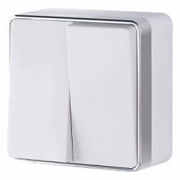 Изображение продукта Выключатель Werkel двухклавишный Gallant белый WL15-03-01 