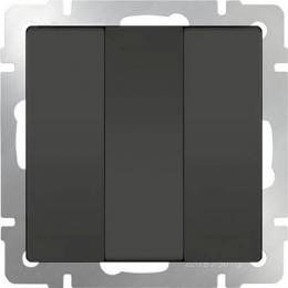 Изображение продукта Выключатель Werkel трехклавишный серо-коричневый WL07-SW-3G 