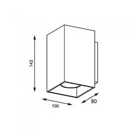Настенный светильник Zumaline Sandy wl square black  - 2